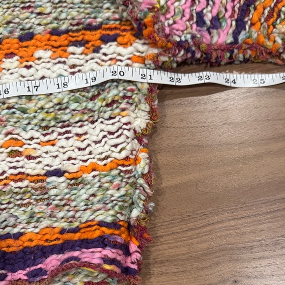 Free People Winter Bright Multicolor Hooded  Knit Sweater - XS - Picture 5 of 12